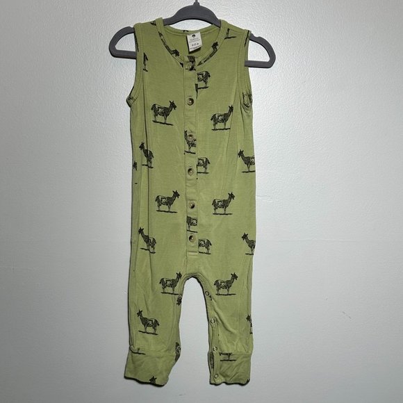 kate quinn Other - Kate Quinn | Sleeveless Button Jumpsuit | Billy The Goat | Bamboo | 6-12 months